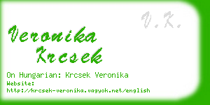 veronika krcsek business card